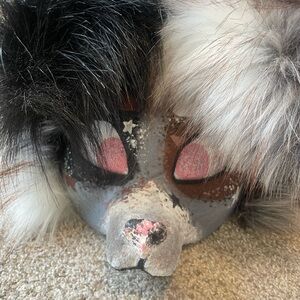 dog halloween mask + tail !!